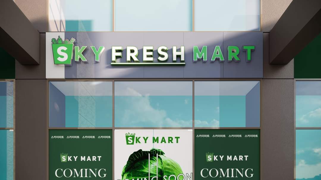 hộp đèn Chữ mica mart Sky 24